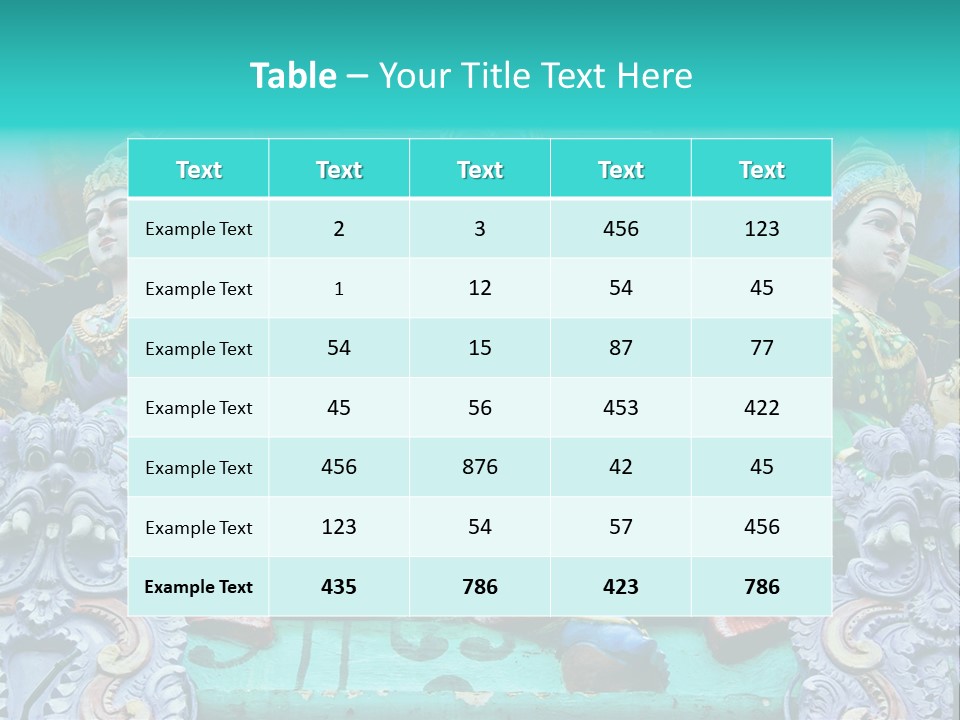 Statues On A Hindu Temple, Singapore PowerPoint Template