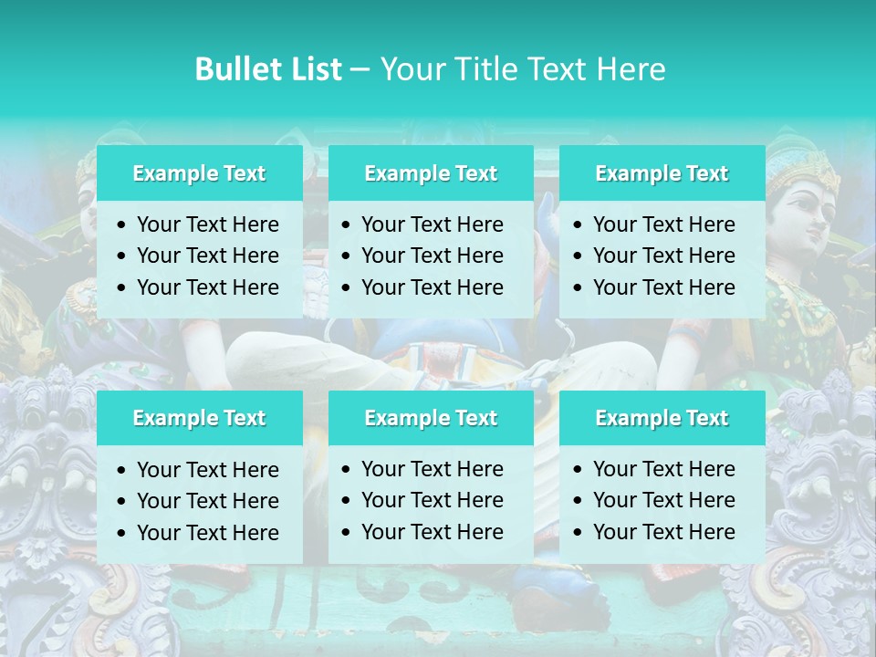 Statues On A Hindu Temple, Singapore PowerPoint Template