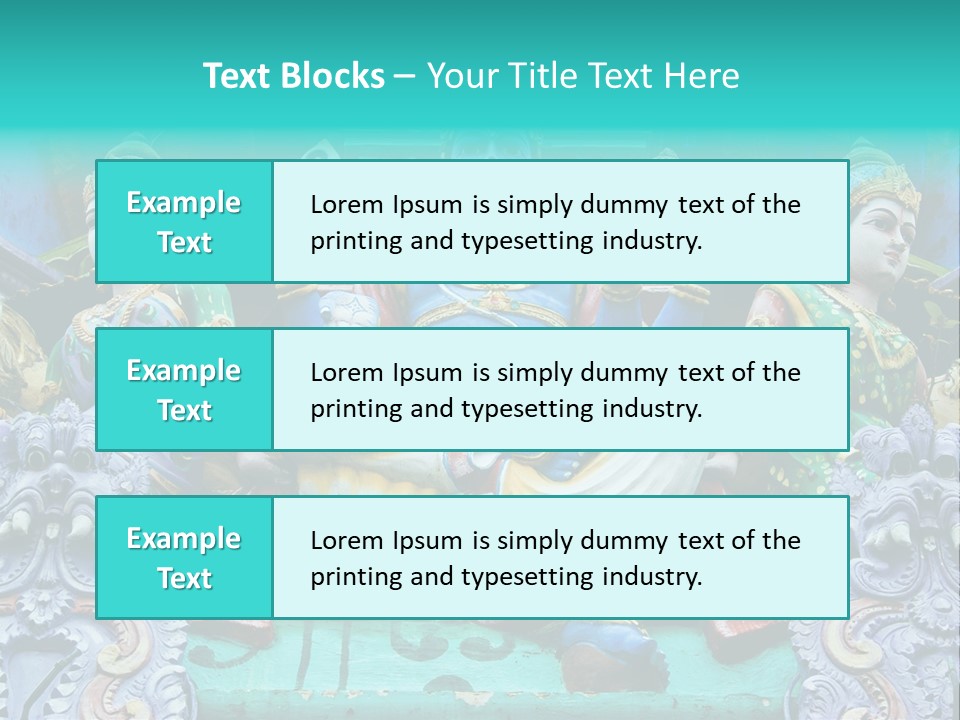 Statues On A Hindu Temple, Singapore PowerPoint Template