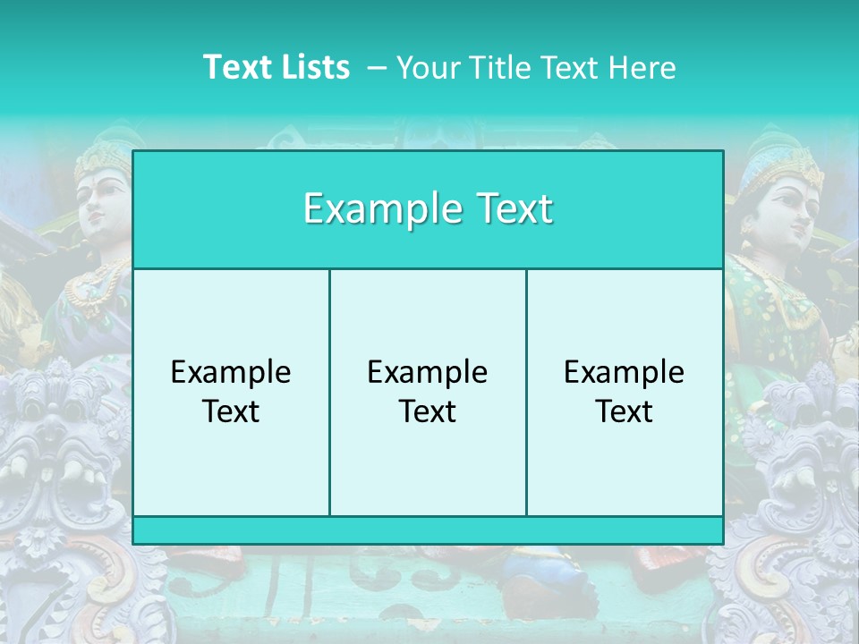 Statues On A Hindu Temple, Singapore PowerPoint Template