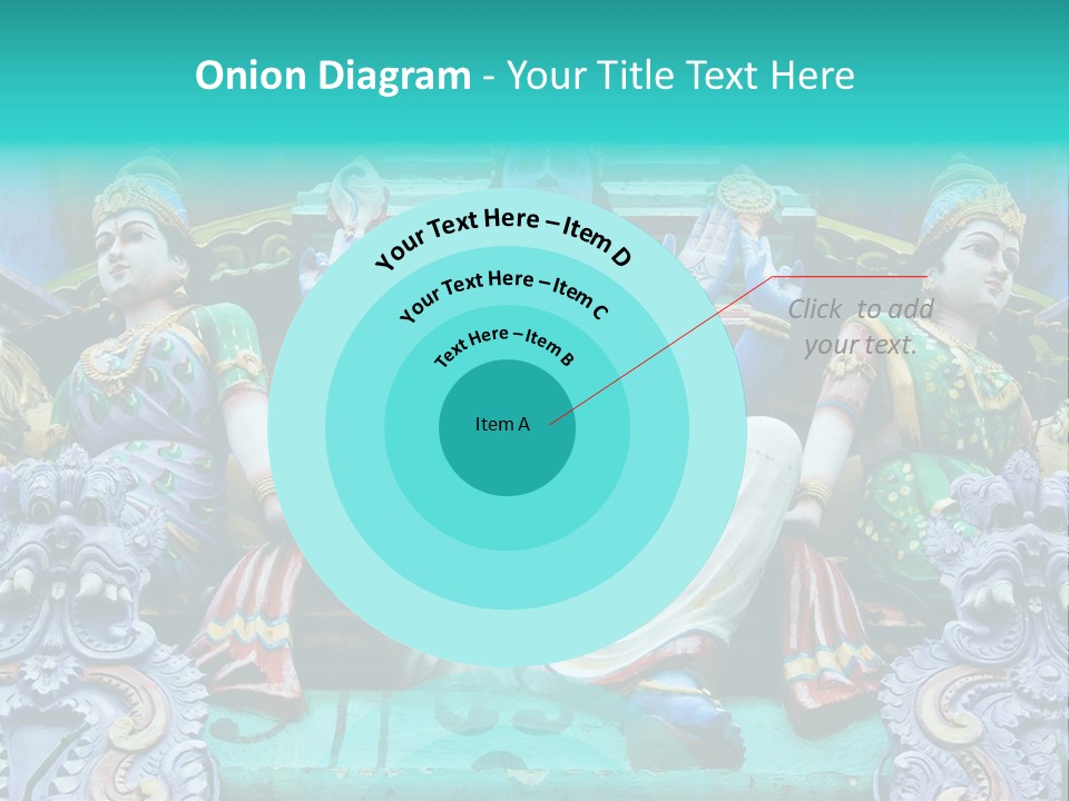 Statues On A Hindu Temple, Singapore PowerPoint Template