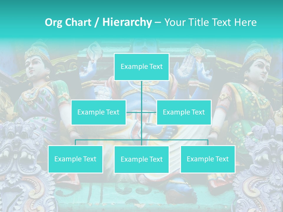 Statues On A Hindu Temple, Singapore PowerPoint Template