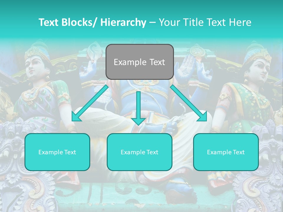 Statues On A Hindu Temple, Singapore PowerPoint Template