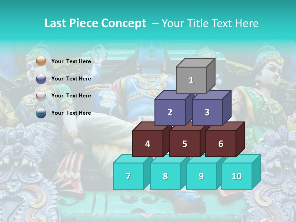 Statues On A Hindu Temple, Singapore PowerPoint Template