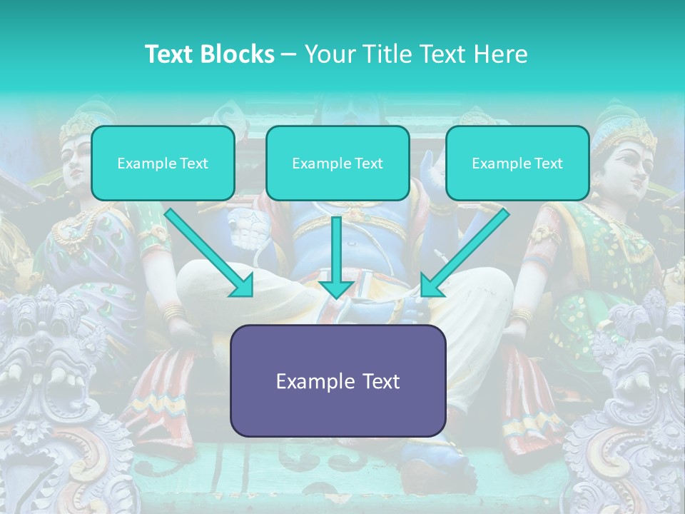 Statues On A Hindu Temple, Singapore PowerPoint Template
