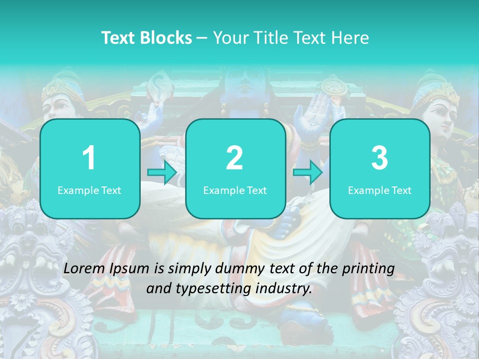 Statues On A Hindu Temple, Singapore PowerPoint Template