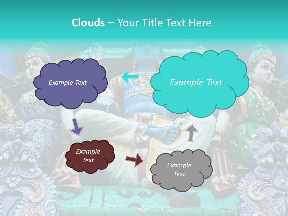 Statues On A Hindu Temple, Singapore PowerPoint Template