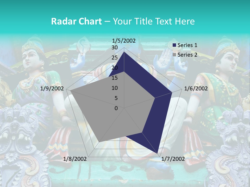 Statues On A Hindu Temple, Singapore PowerPoint Template