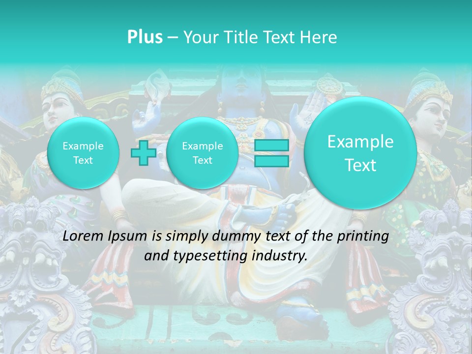 Statues On A Hindu Temple, Singapore PowerPoint Template