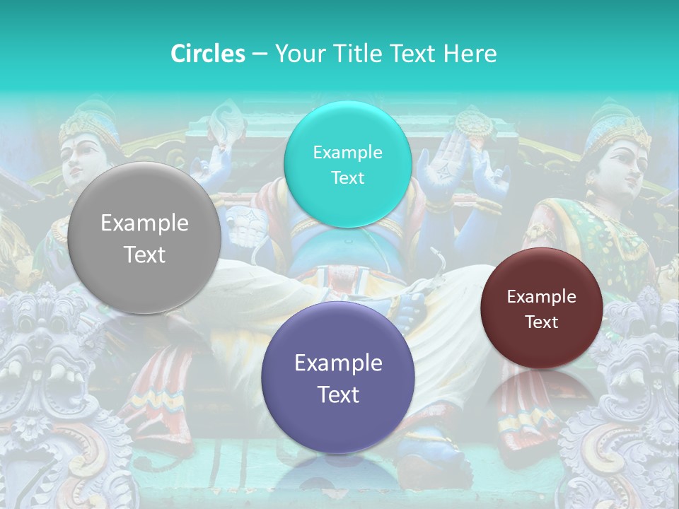 Statues On A Hindu Temple, Singapore PowerPoint Template