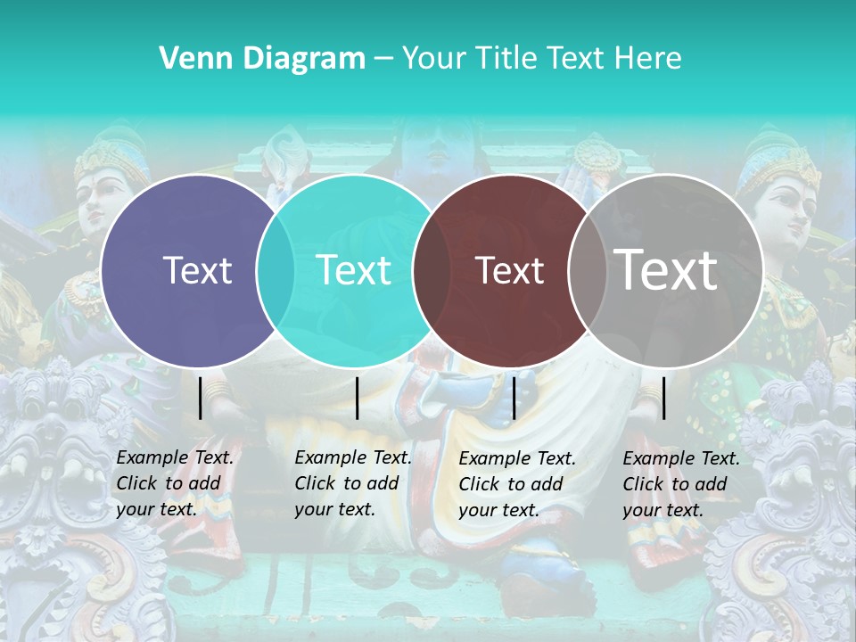 Statues On A Hindu Temple, Singapore PowerPoint Template