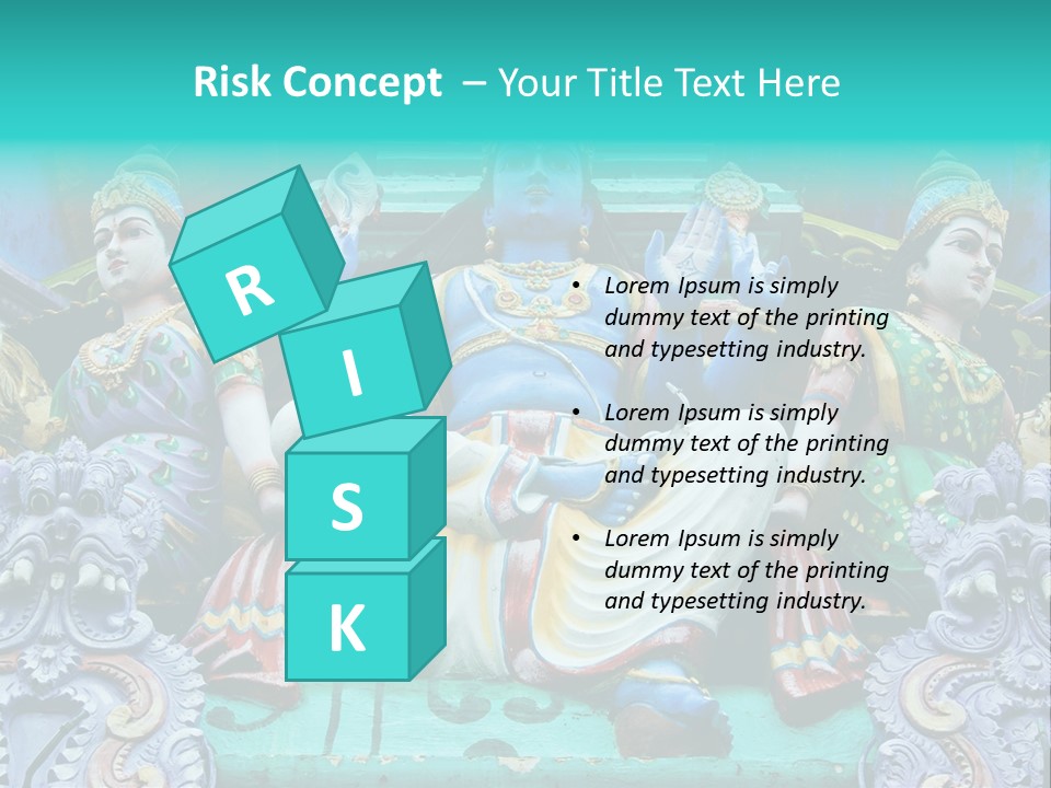 Statues On A Hindu Temple, Singapore PowerPoint Template