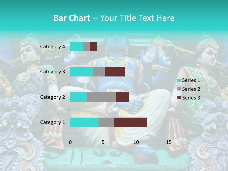 Statues On A Hindu Temple, Singapore PowerPoint Template