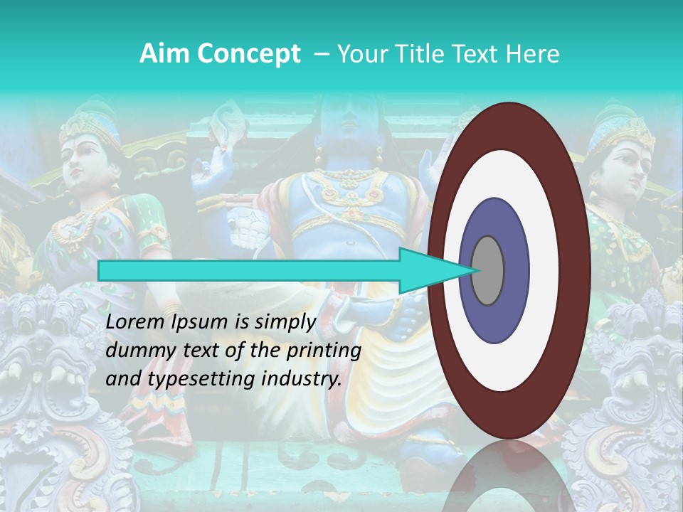 Statues On A Hindu Temple, Singapore PowerPoint Template