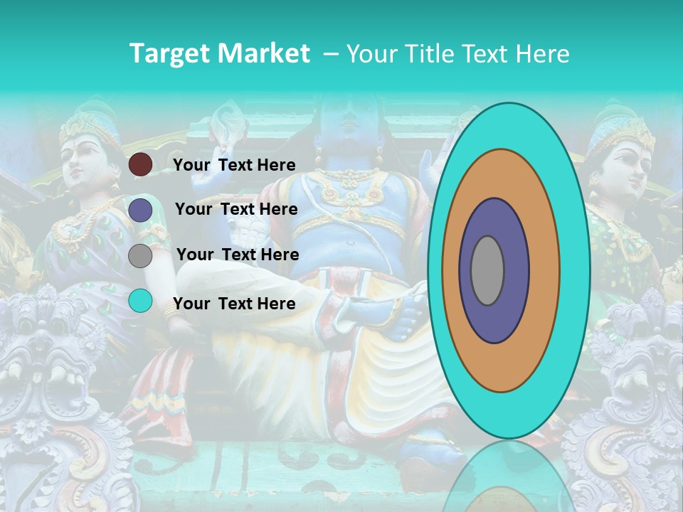 Statues On A Hindu Temple, Singapore PowerPoint Template