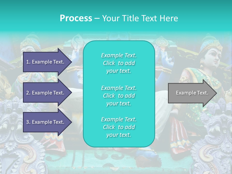 Statues On A Hindu Temple, Singapore PowerPoint Template