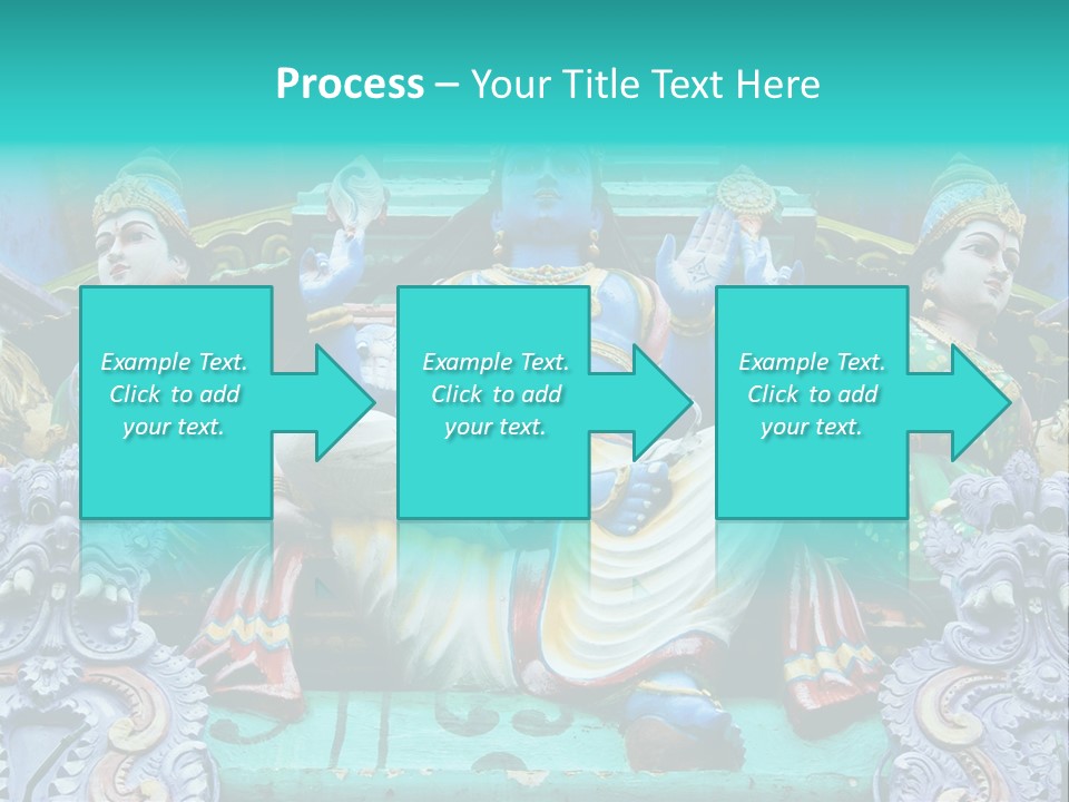 Statues On A Hindu Temple, Singapore PowerPoint Template