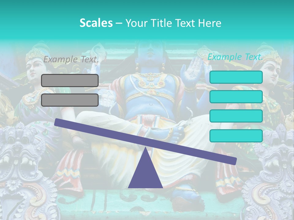 Statues On A Hindu Temple, Singapore PowerPoint Template