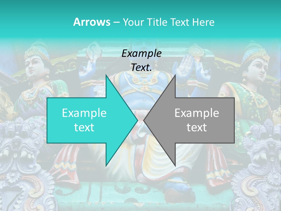 Statues On A Hindu Temple, Singapore PowerPoint Template