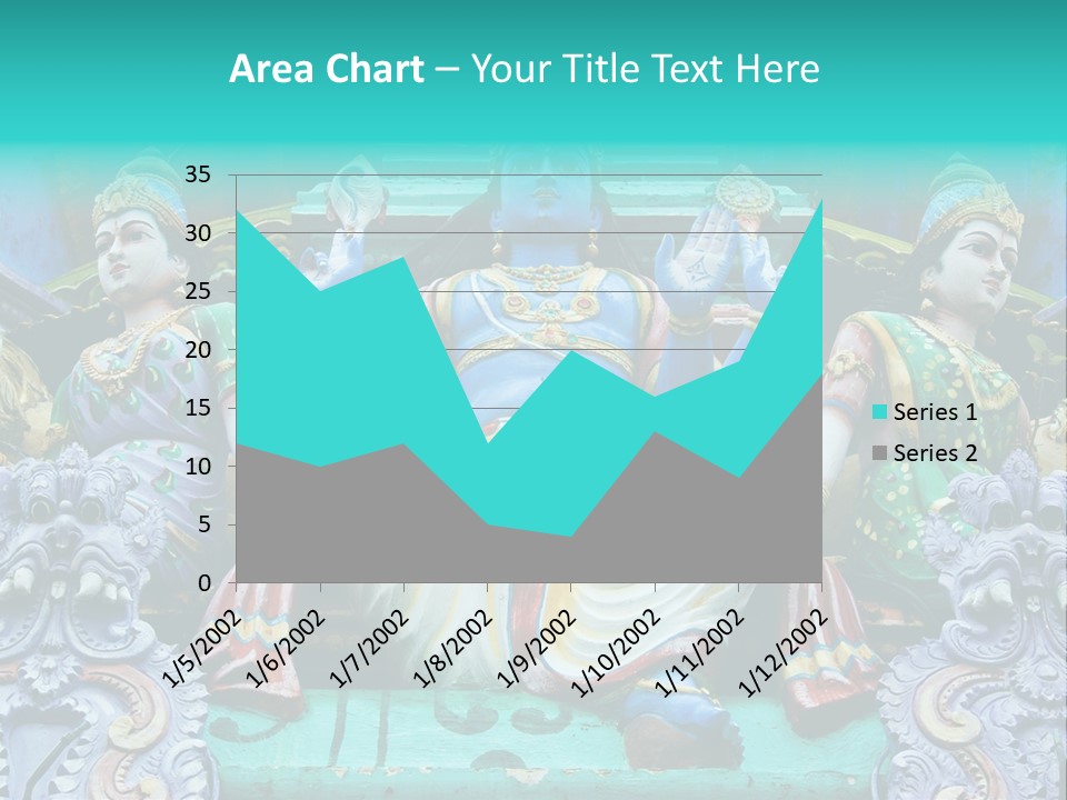 Statues On A Hindu Temple, Singapore PowerPoint Template