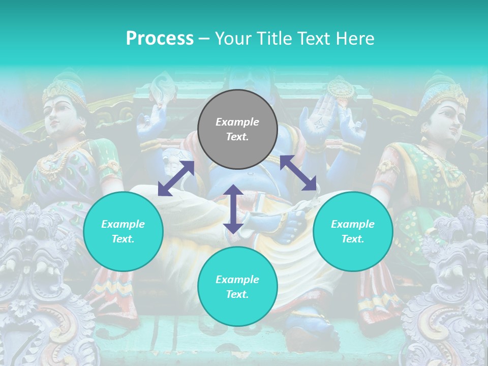 Statues On A Hindu Temple, Singapore PowerPoint Template