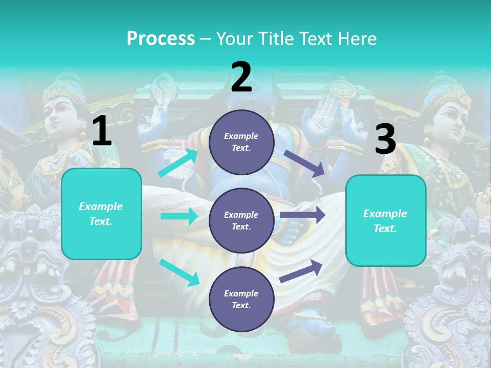 Statues On A Hindu Temple, Singapore PowerPoint Template