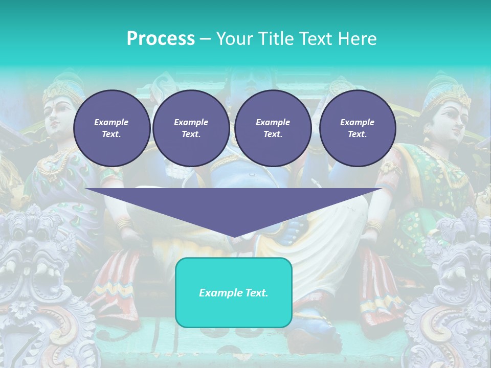Statues On A Hindu Temple, Singapore PowerPoint Template
