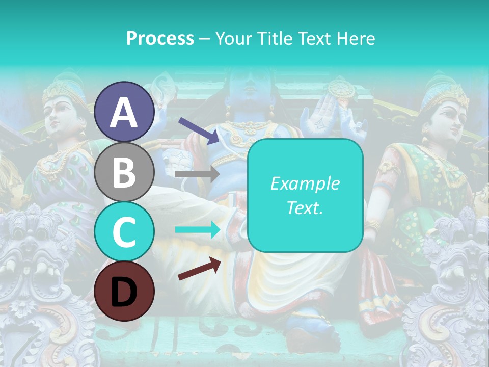 Statues On A Hindu Temple, Singapore PowerPoint Template