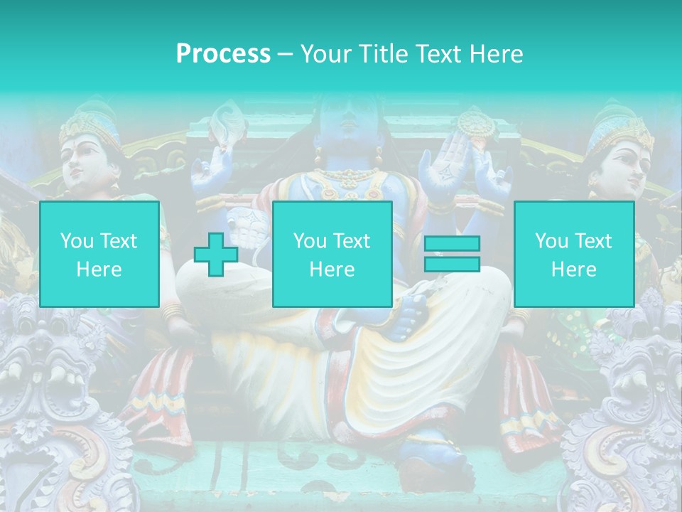 Statues On A Hindu Temple, Singapore PowerPoint Template