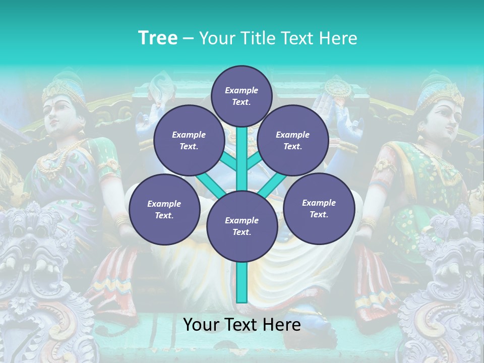Statues On A Hindu Temple, Singapore PowerPoint Template