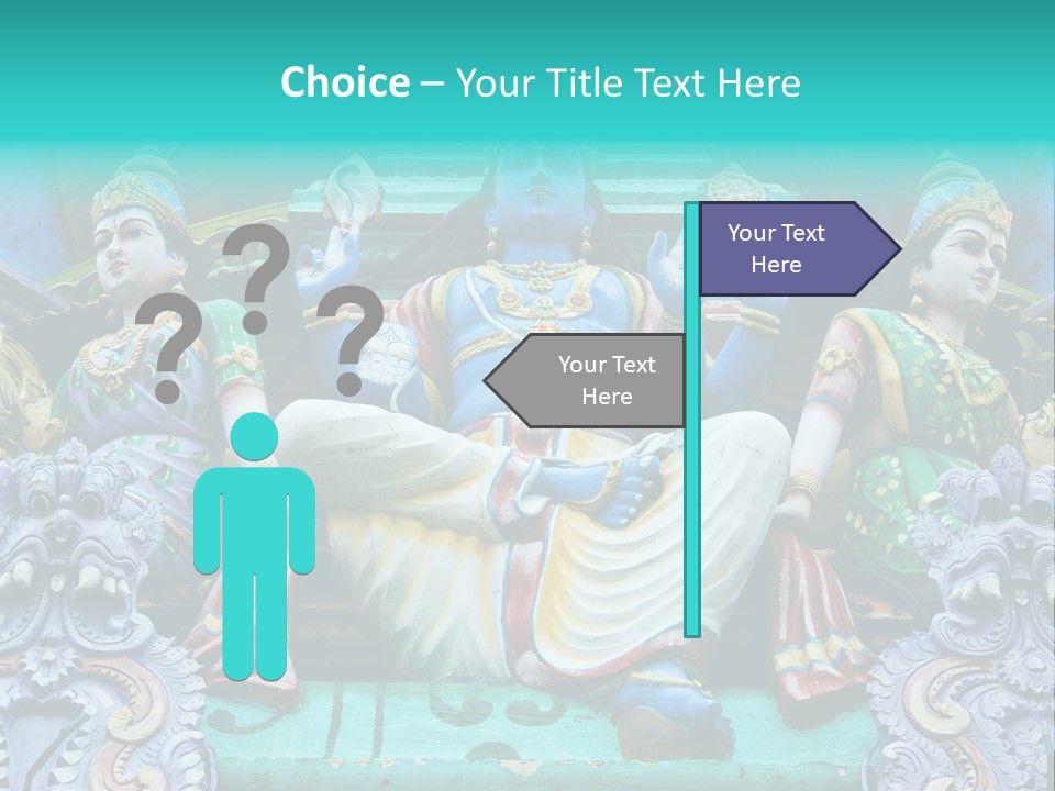 Statues On A Hindu Temple, Singapore PowerPoint Template