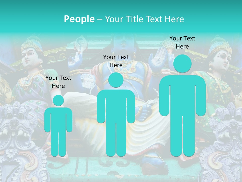 Statues On A Hindu Temple, Singapore PowerPoint Template