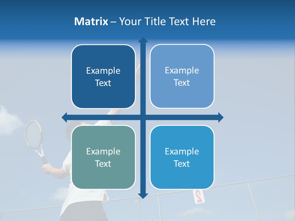 A Sporty Young Asian Male Playing Tennis PowerPoint Template