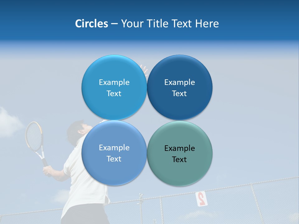 A Sporty Young Asian Male Playing Tennis PowerPoint Template