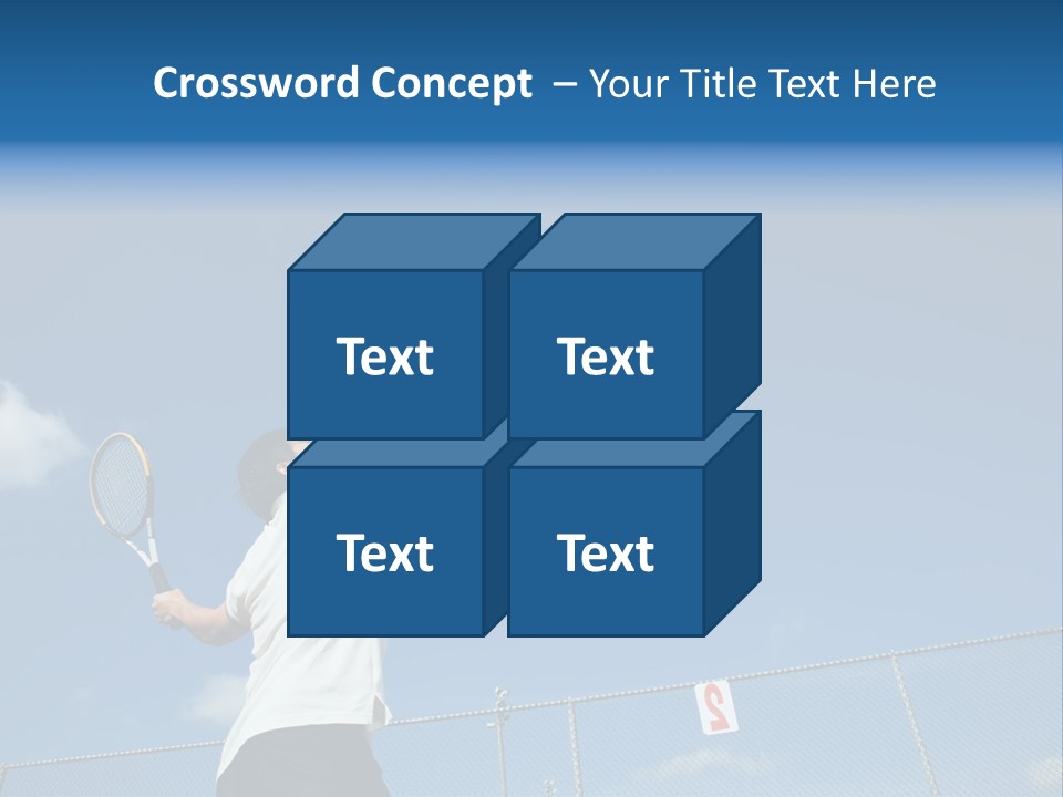 A Sporty Young Asian Male Playing Tennis PowerPoint Template