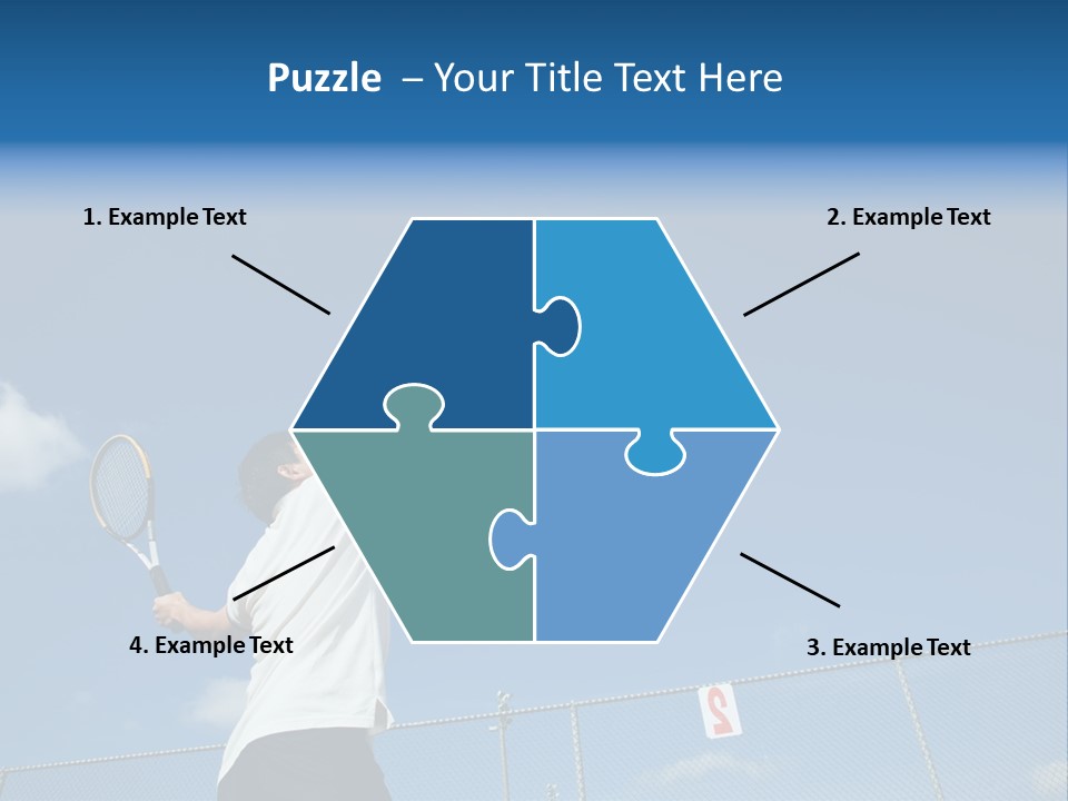 A Sporty Young Asian Male Playing Tennis PowerPoint Template
