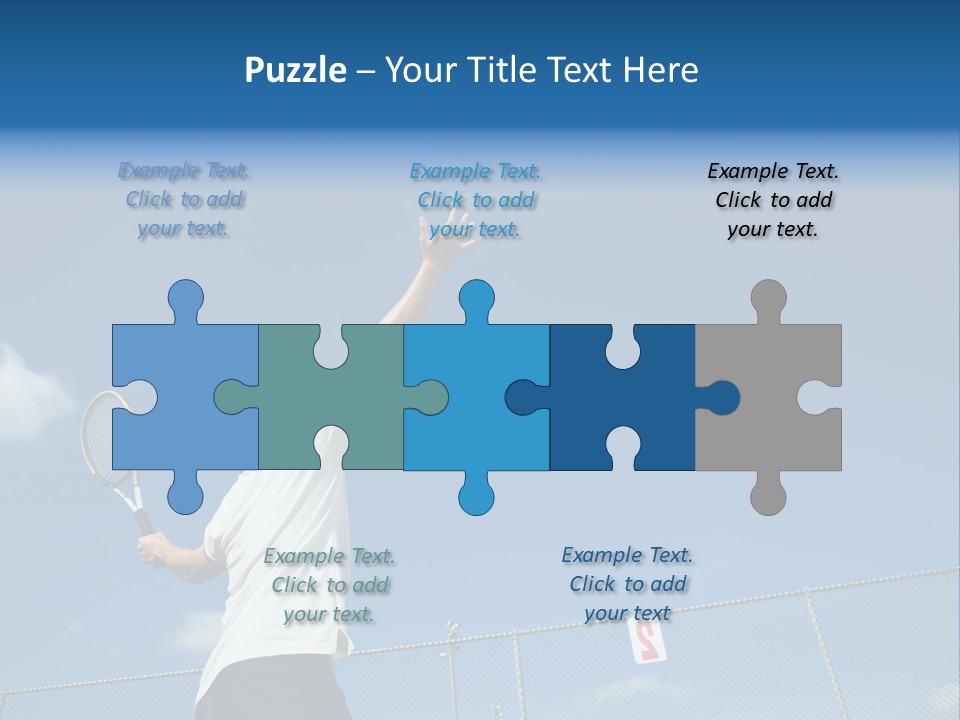 A Sporty Young Asian Male Playing Tennis PowerPoint Template