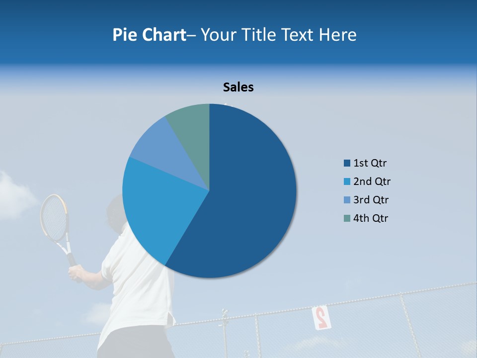 A Sporty Young Asian Male Playing Tennis PowerPoint Template