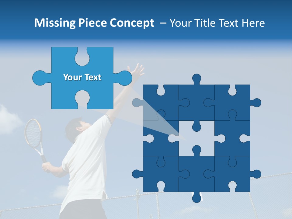 A Sporty Young Asian Male Playing Tennis PowerPoint Template