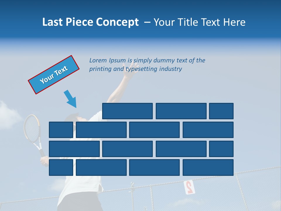 A Sporty Young Asian Male Playing Tennis PowerPoint Template