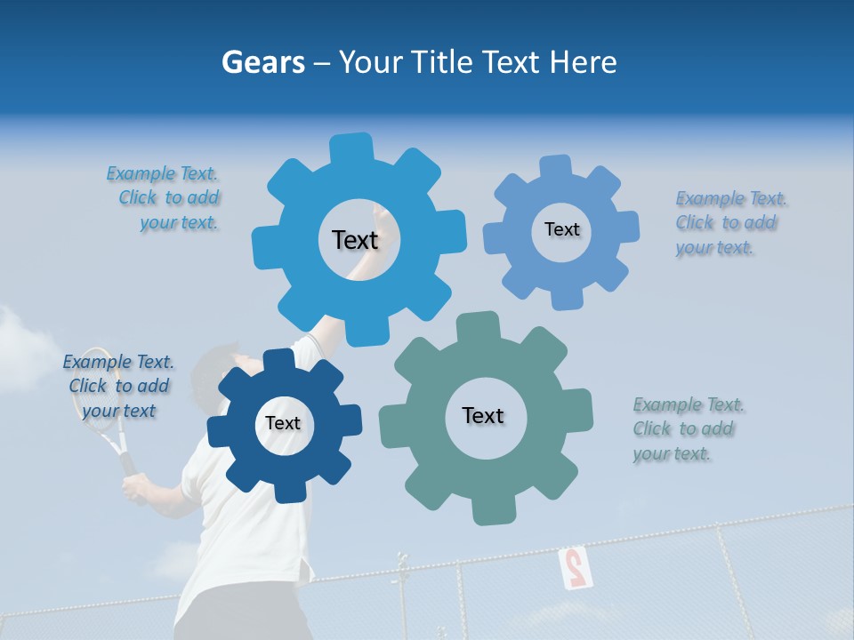 A Sporty Young Asian Male Playing Tennis PowerPoint Template