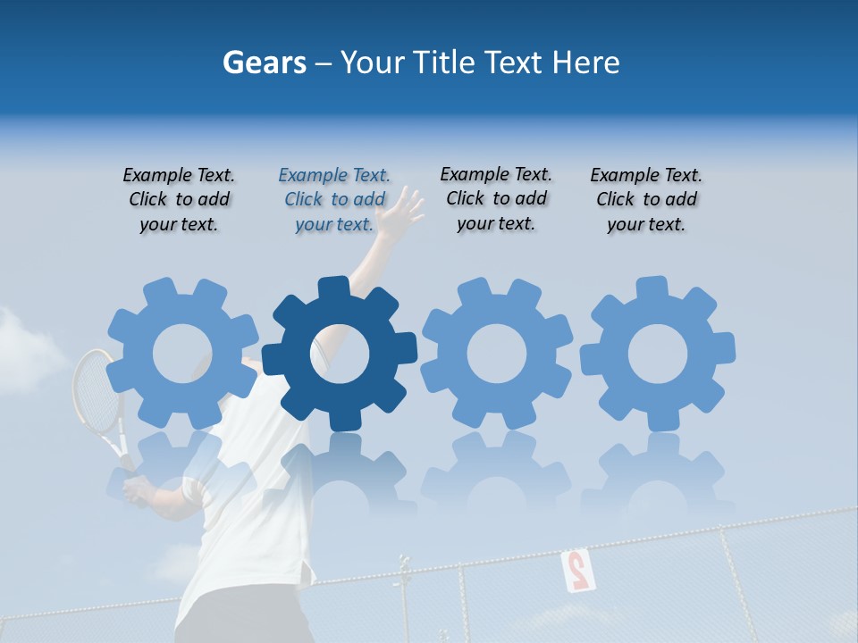 A Sporty Young Asian Male Playing Tennis PowerPoint Template