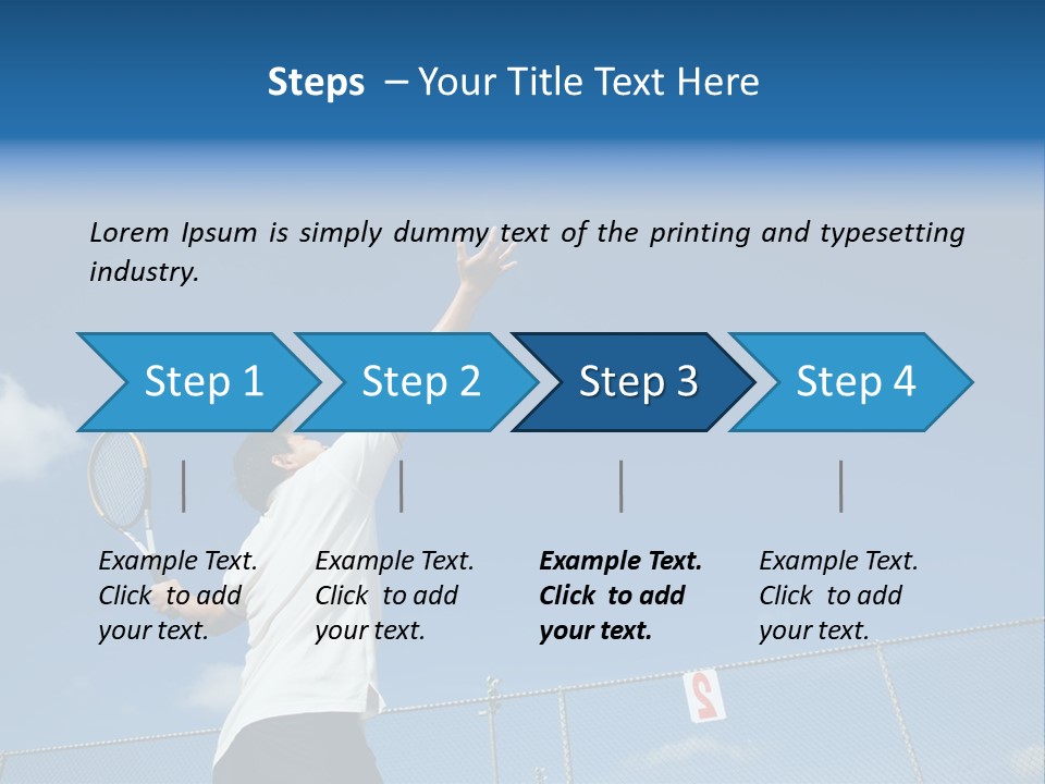 A Sporty Young Asian Male Playing Tennis PowerPoint Template