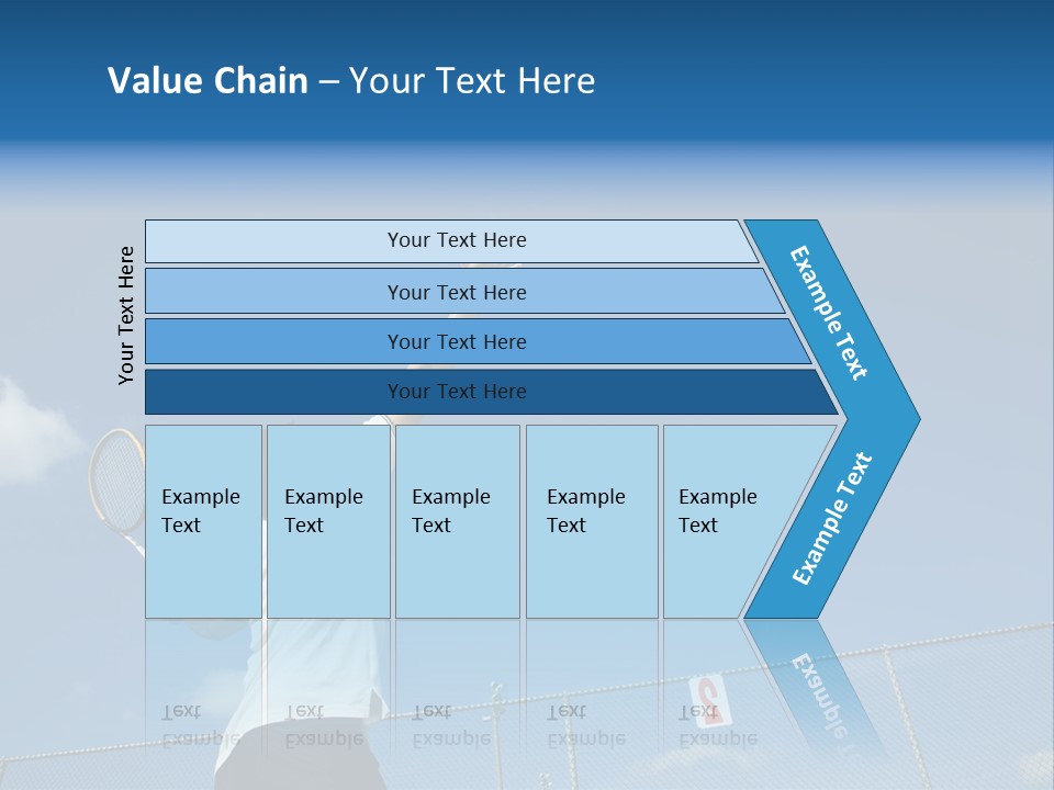 A Sporty Young Asian Male Playing Tennis PowerPoint Template