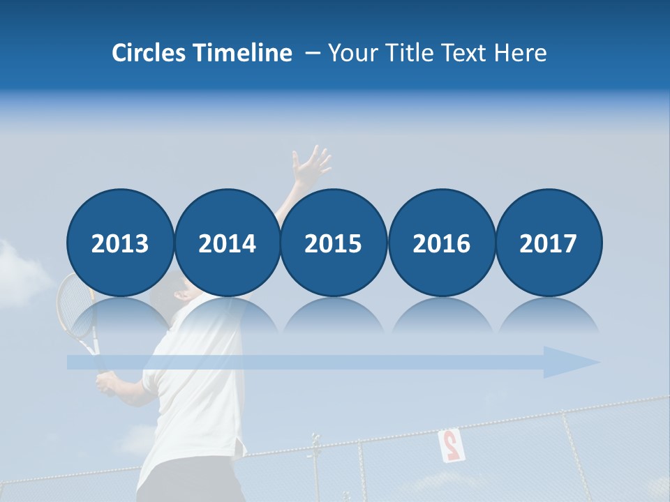 A Sporty Young Asian Male Playing Tennis PowerPoint Template