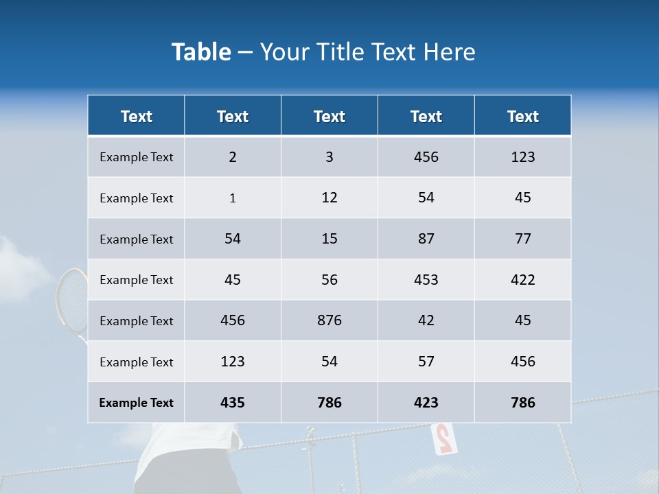 A Sporty Young Asian Male Playing Tennis PowerPoint Template