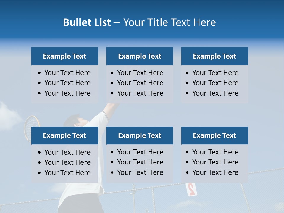 A Sporty Young Asian Male Playing Tennis PowerPoint Template