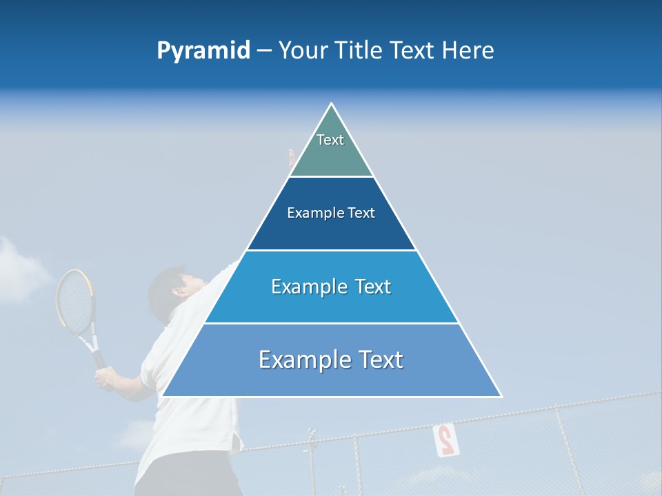 A Sporty Young Asian Male Playing Tennis PowerPoint Template