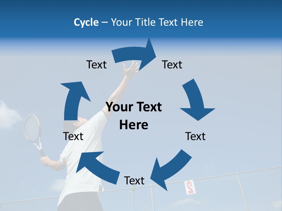 A Sporty Young Asian Male Playing Tennis PowerPoint Template