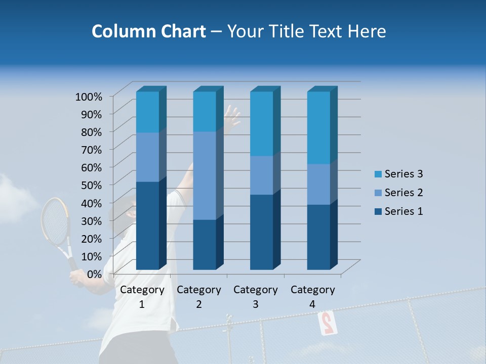 A Sporty Young Asian Male Playing Tennis PowerPoint Template